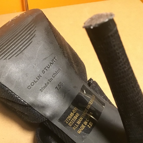 Colin Stuart Black Pumps Snakeskin detail 7.5B - Picture 6 of 7